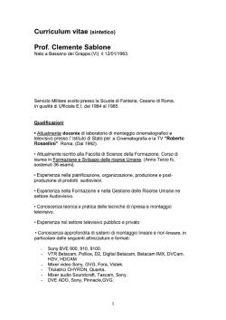 Curriculum vitae (sintetico)