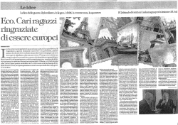 Discorso di Umberto Eco del 28 novembre 2014