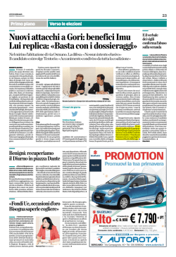 Eco di Bergamo &ndash; 17 Maggio 2014