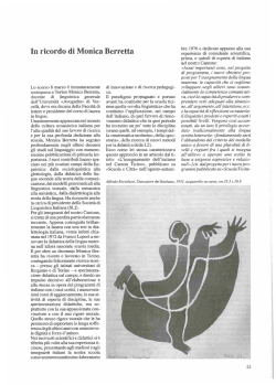 In ricordo di Monica Berretta - Repubblica e Cantone Ticino