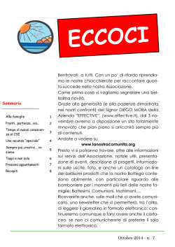 Eccoci - Associazione "La Nostra Comunita