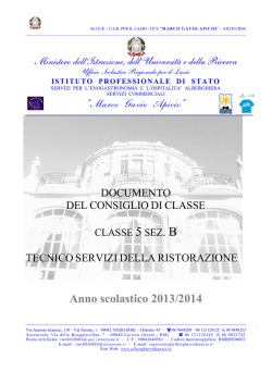 Documento del Consiglio di Classe V Sez. B