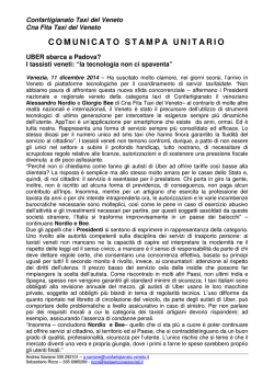 I tassisti veneti: &ldquo;la tecnologia non ci spaventa&rdquo;