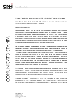 Il Brand President di Iveco, un marchio CNH Industrial, al