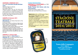 Broschure stagione Teatrale 2014/2015