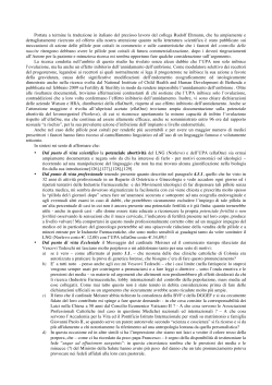 Pillole post coitali- Sintesi e riflessioni( news 03/2014)