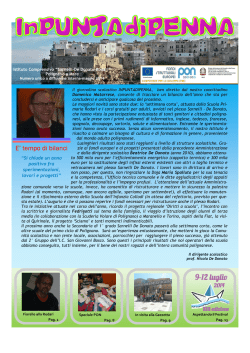 Il giornalino scolastico INPUNTADIPENNA