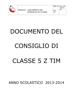 Documento classe 5Z as2013-2014