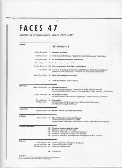 FACES 47 - DETAILS - Architecture seen in section