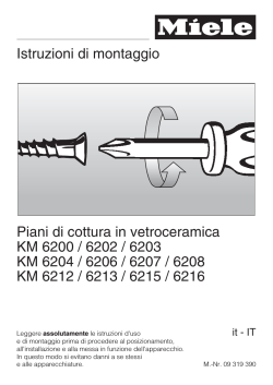 Istruzioni di montaggio Piani di cottura in vetroceramica KM
