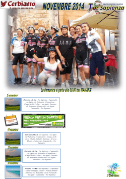 Percorso 110 Km : Tor Sapienza - Capannelle