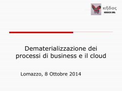 Dematerializzazione dei processi di business in cloud