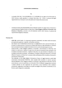 CONVENZIONE COMMERCIALE - USCLAC