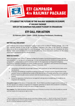 ETF CALL FOR ACTION