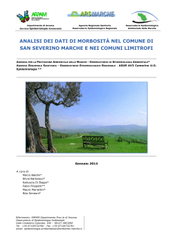 ANALISI DEI DATI DI MORBOSITÀ NEL COMUNE