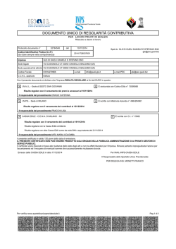 documento unico di regolarit&agrave; contributiva