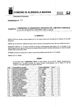 comune di albissola marina ii provincia di savona