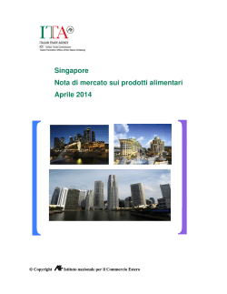 Singapore Nota di mercato sui prodotti alimentari Aprile 2014