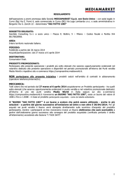 Leggi il regolamento