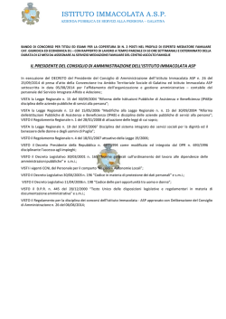 ISTITUTO IMMACOLATA A.S.P.