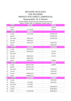 REGIONE SICILIANA ASP PALERMO PRONTO SOCCORSO