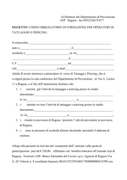 Domanda partecipazione