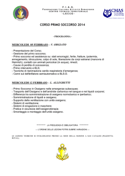 il programma del corso.