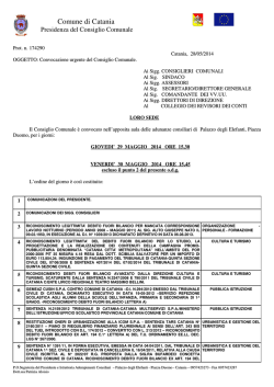 CONVOCAZIONE DEL C.C. 29 E 30
