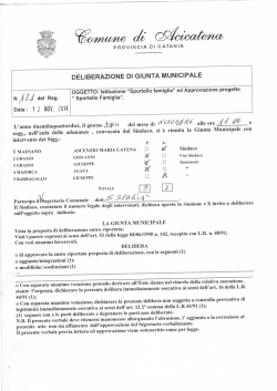 Del GM n 121 - Comune di Aci Catena