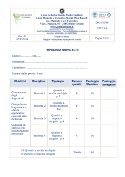 Griglia di valutazione terza prova (Tipologia mista B e C)