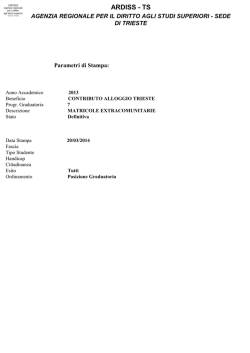 Graduatoria definitiva contributi alloggio 13-14 matricole