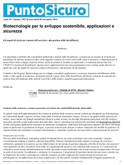 Biotecnologie per lo sviluppo sostenibile, applicazioni