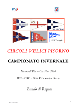 Bando Invernale 2014 - Yacht Club Livorno
