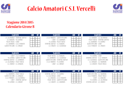 Calcio Amatori C.S.I. Vercelli - GS WARRIORS 84 Fontanetto Po