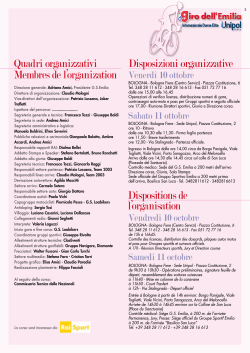 Disposizioni organizzative Quadri organizzativi Membres