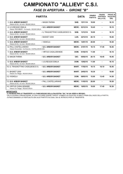 Calendario - gs arbor basket