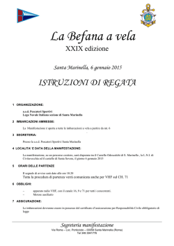 Istruzioni di Regata della Befana 2015