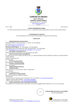 Avviso di affidamento [file ] - Regione Autonoma della Sardegna