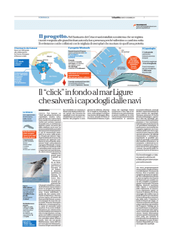 Il &ldquo;click&rdquo; in fondo al mar Ligure che salver&agrave; i