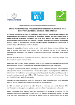 grande partecipazione del pubblico ed espositori