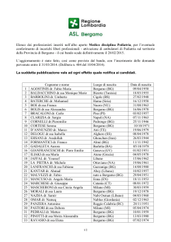Albo Pediatra delib. 404-2014 - Azienda Sanitaria Locale della