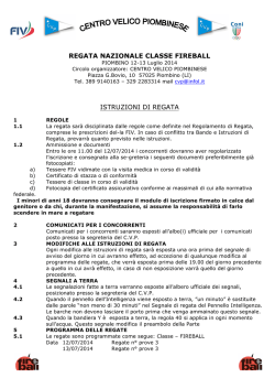 Istruzioni di regata - Centro Velico Piombinese