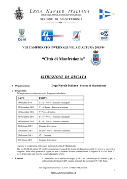 Istruzioni di regata - Regate del Gargano