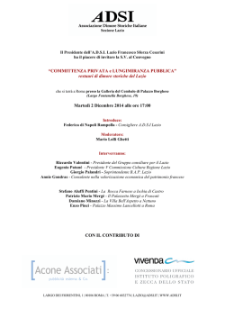 Invito Convegno ADSI Lazio &ndash; dicembre 2014