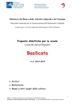 BASILICATA Progetti 2014-2015