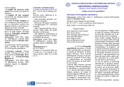 ortopedia ospedaliera - Azienda Ospedaliera Senese
