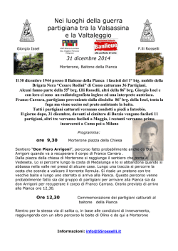 guarda il percorso del 31 dicembre
