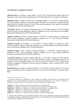 Gli antifascisti e i partigiani di Ozzano