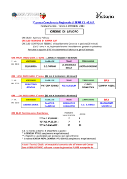 ordine gara Serie C1 - Comitato Regionale Liguria F.G.I.
