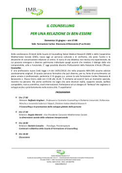 IL COUNSELLING PER UNA RELAZIONE DI BEN